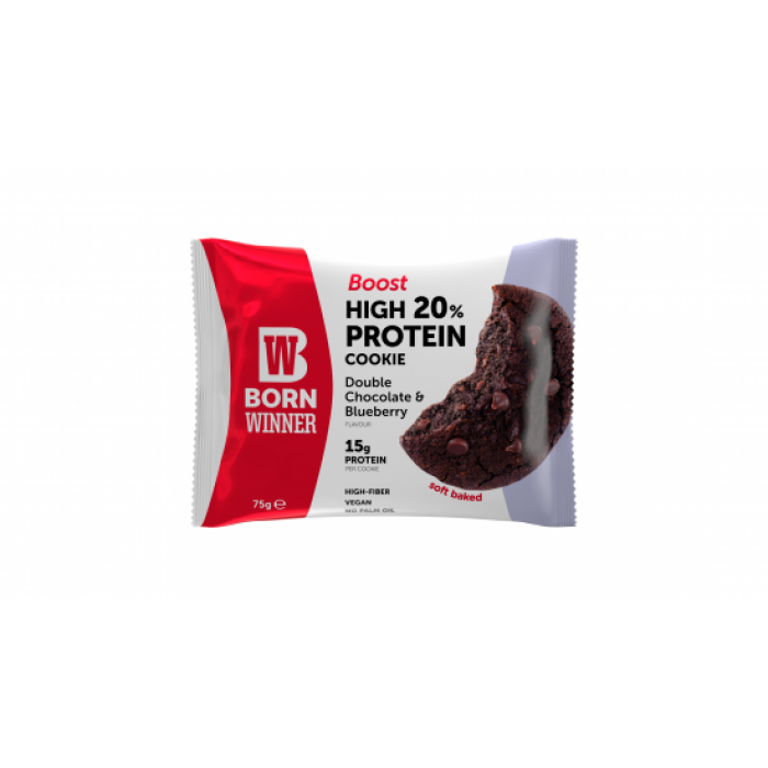 BORN WINNER BOOST High 20% Protein Cookie Double Chocolate & Blueberry 75 гр